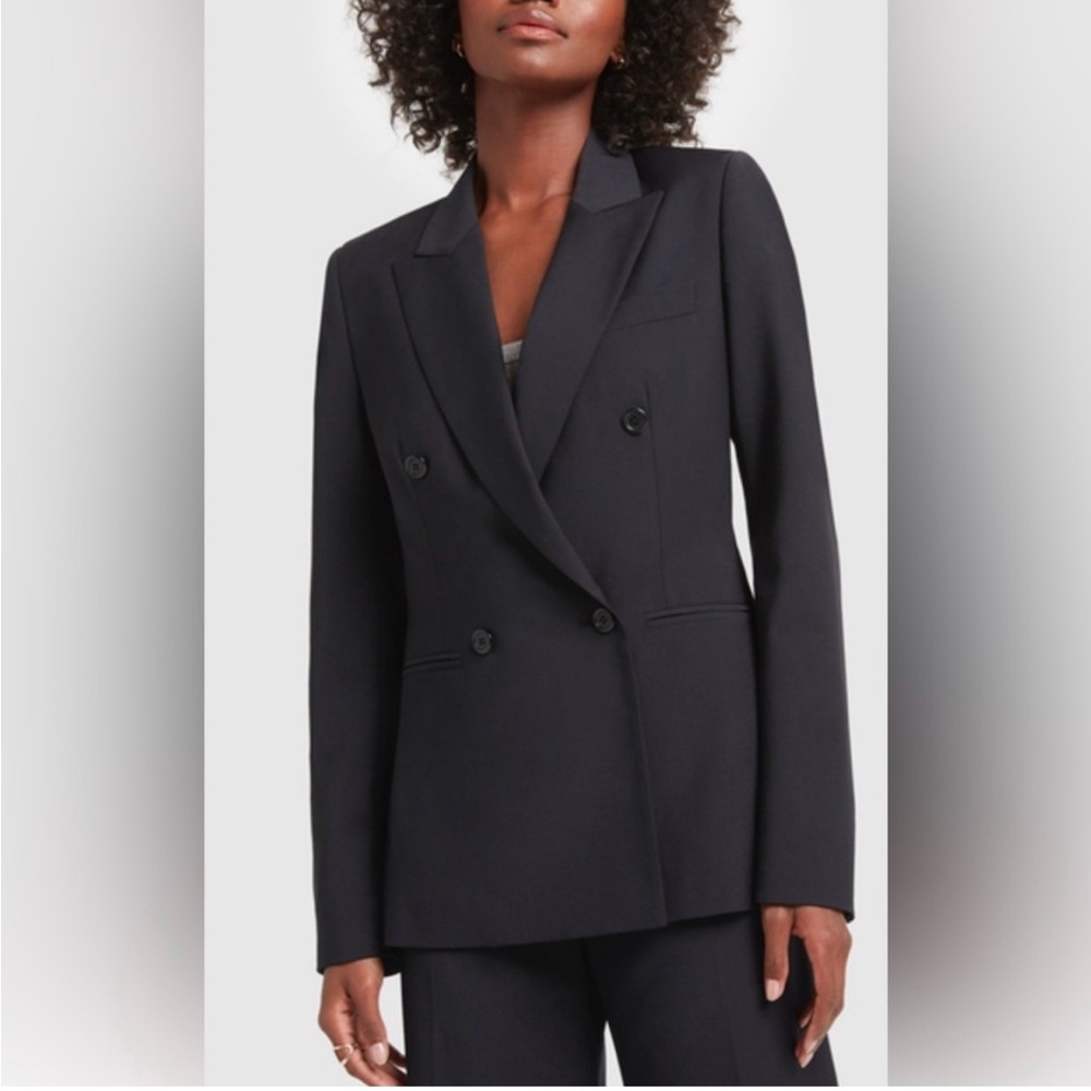 Goop G. Label - Jonathan Blazer - Women's Black Double-Breasted Blazer, size 2